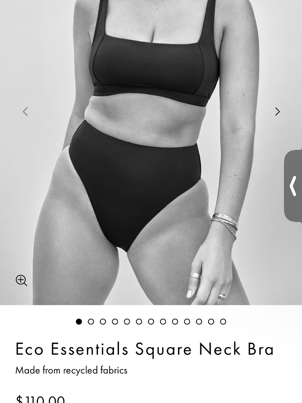 Sea Level Eco Essentials Square Neck Bra XS